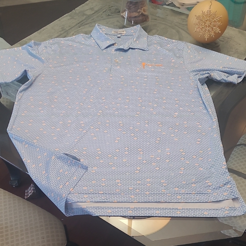 Peter Millar Summer Comfort Sunnies Performance Jersey Sunglasses Print Polo L